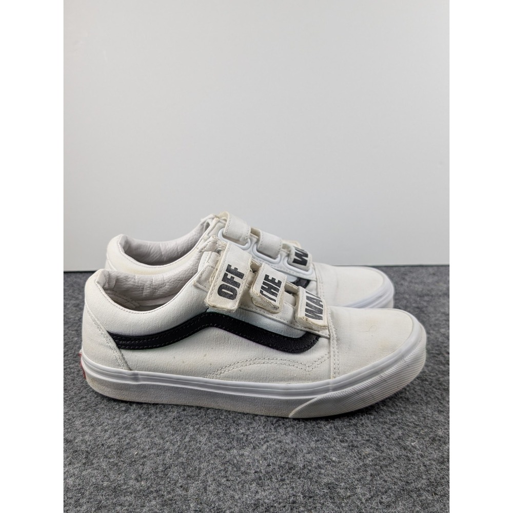 Vans Old Skool V Prison Mens 6 Womens 7.5 White Black Athletic Shoes Sneakers - Picture 4 of 9